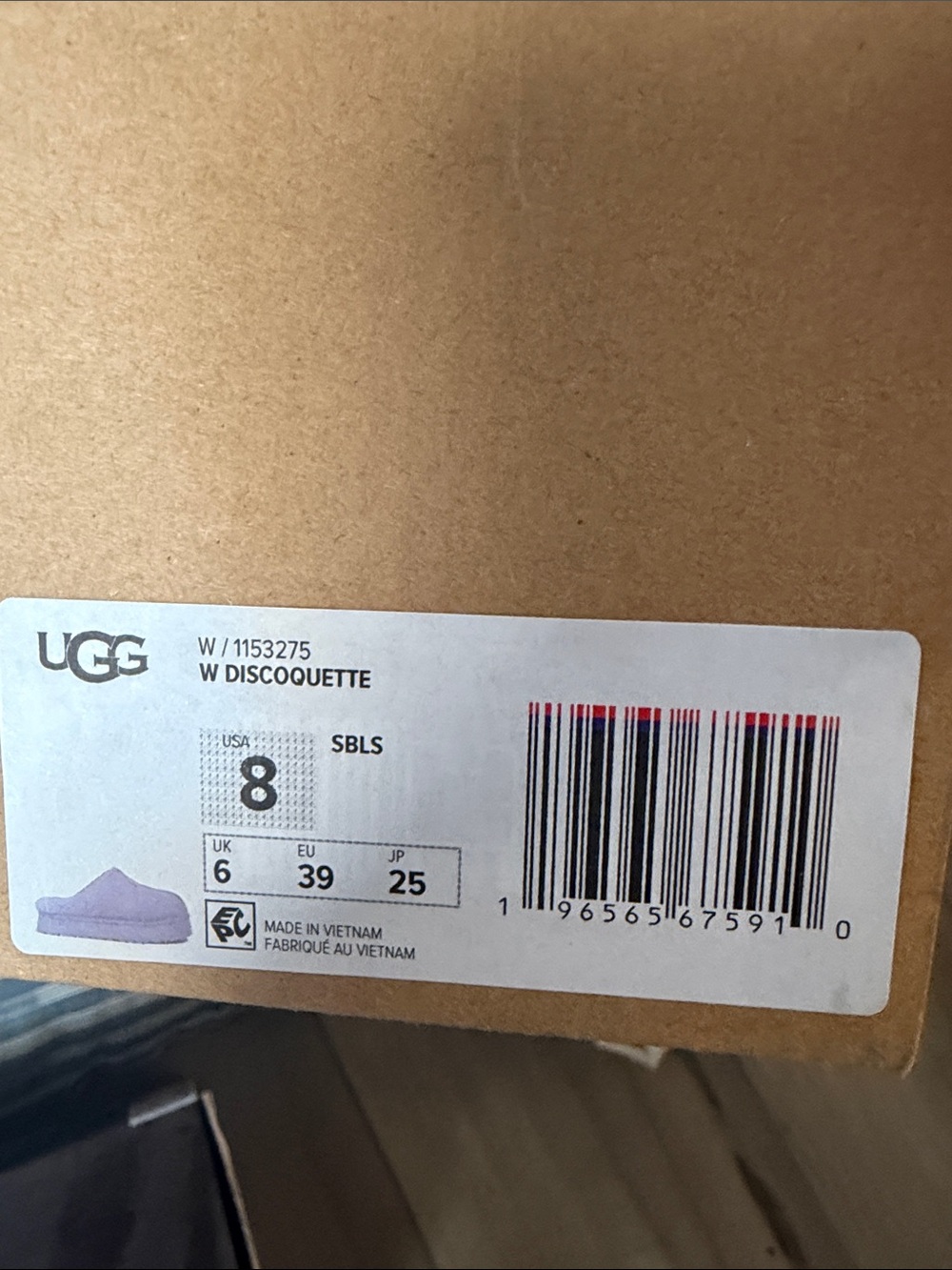 UGG Lavender Suede Shearling Slip-On Clog - Picture 8 of 8